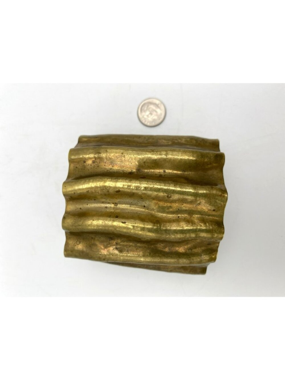 Dennis Higgins Brass Cuff Bracelet Brutalist Modern MCM Adjustable Hand Crafted - Picture 8 of 8